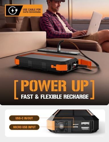Solar portable charger with LED flashlight — photo 4