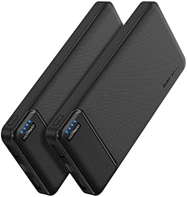 Two pack of dual USB portable chargers