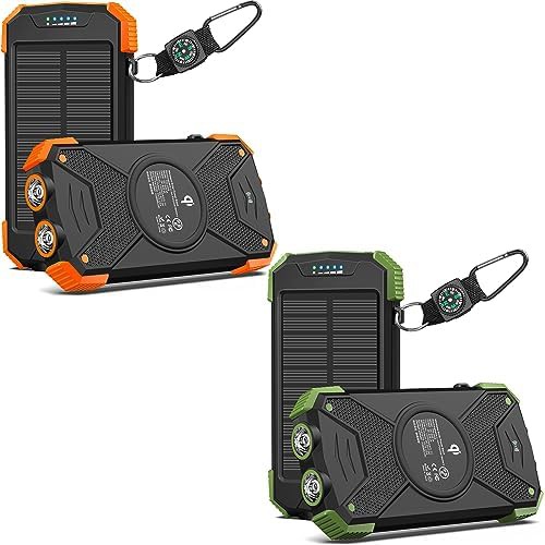 Fast charging solar power bank two pack