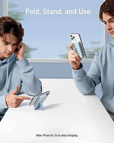 Magnetic power bank with integrated stand — photo 3
