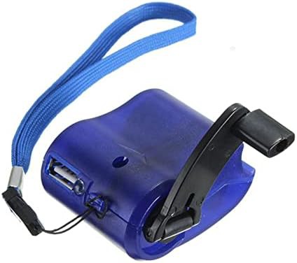 Blue manual hand crank emergency charger — photo 3