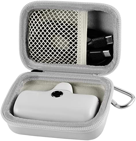 White hard shell mini charger case