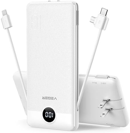 Integrated cables and wall plug iphone battery