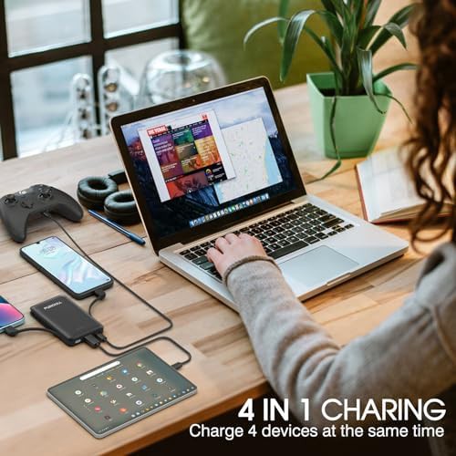 Slim mini power bank with built in cable — photo 4