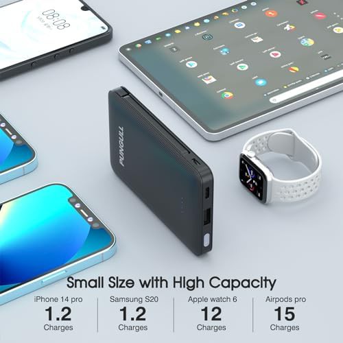 Slim mini power bank with built in cable — photo 5