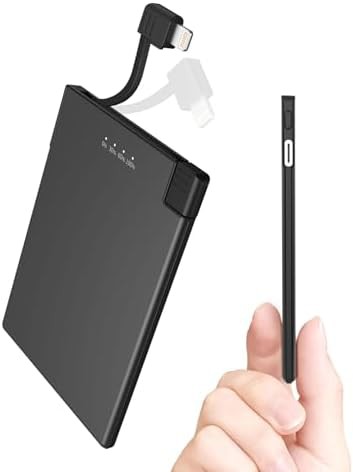 Slim travel charger with lightning cable