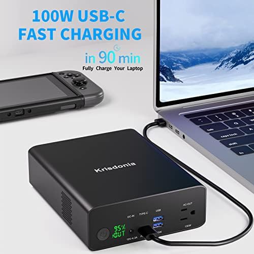 High capacity laptop charger with AC outlet — photo 3