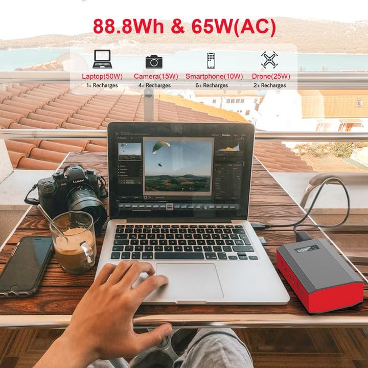 Portable power bank with AC outlet — photo 5