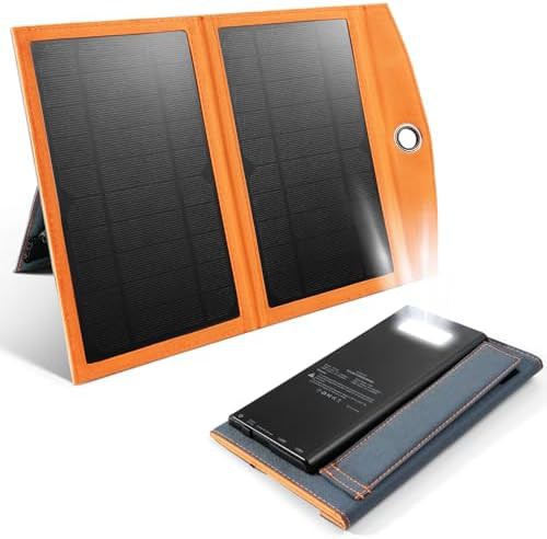 Solar power bank with integrated flashlight