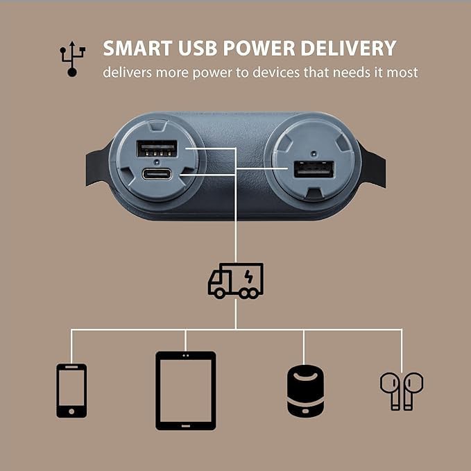 Rugged waterproof tactical power bank gray — photo 3