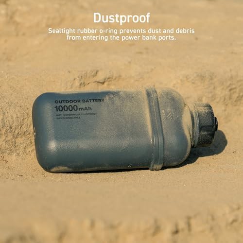 Rugged waterproof tactical power bank gray — photo 5