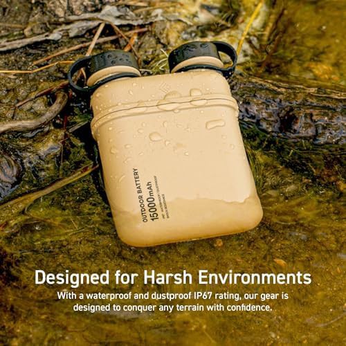 Rugged waterproof tactical power bank black — photo 3