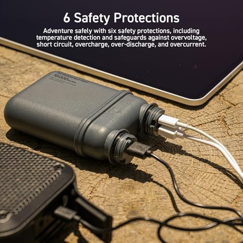 Rugged waterproof tactical power bank black — photo 5