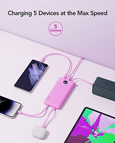 Lightweight slim battery pack with four cables — photo 4