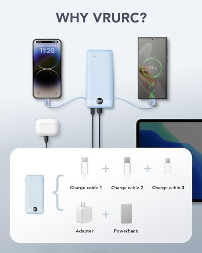 Slim ten thousand mAh charger with wall plug — photo 4