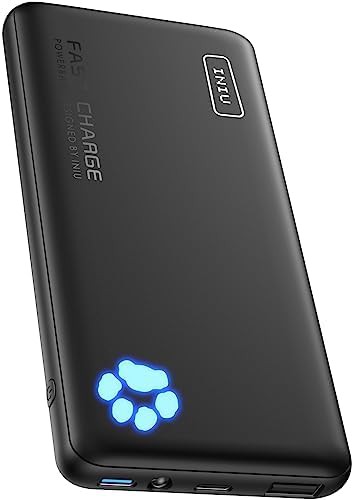 Slim 10000mAh fast charging USB C battery