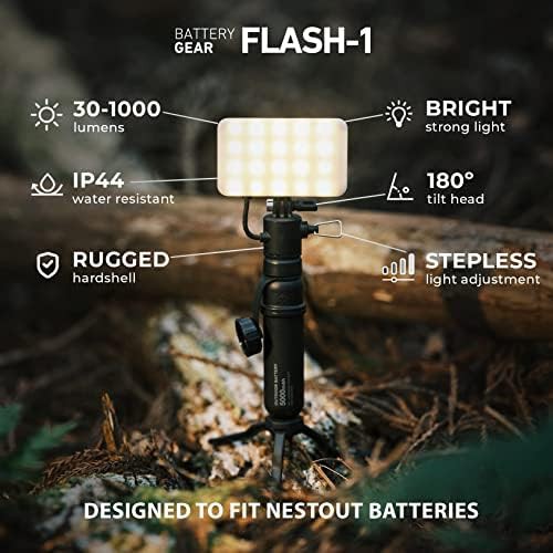 Beige outdoor battery with high lumen flashlight — photo 3
