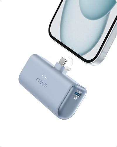 Ice lake blue nano charger with foldable plug