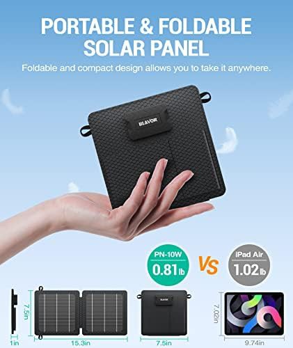 Black foldable solar charger with extra panel — photo 5