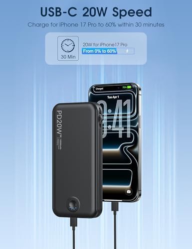 Black portable charger with AC wall plug — photo 4