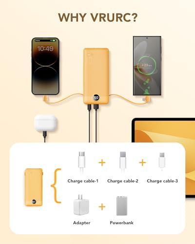 Slim profile power bank with wall plug — photo 4