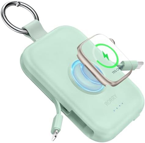 White portable power bank for watch