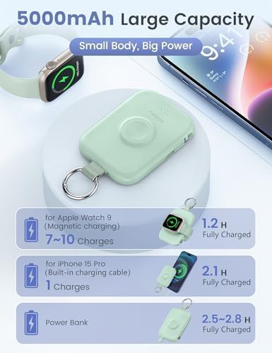 White portable power bank for watch — photo 3