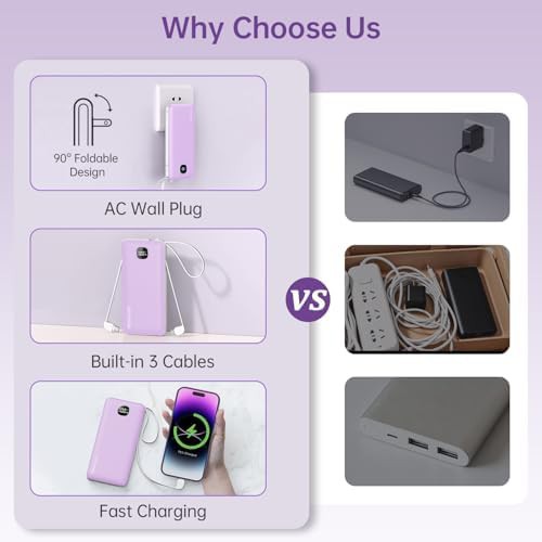 Travel power bank with integrated wall plug — photo 3