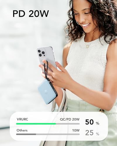 Blue ten thousand mah fast charging bank — photo 3