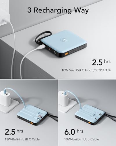 Blue ten thousand mah fast charging bank — photo 5