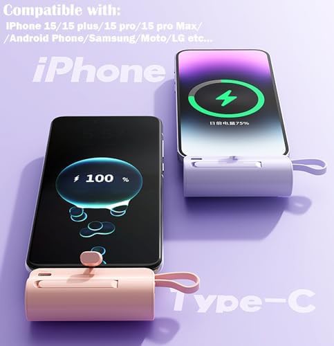 Pink capsule mini charger with USB-C — photo 3