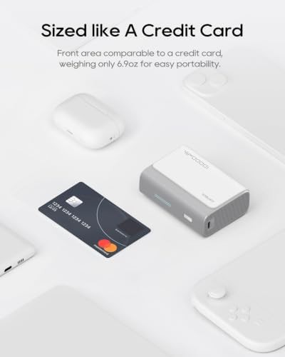 Grey mini fast charging power bank — photo 3