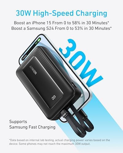 Portable 20k charger with dual cables — photo 4
