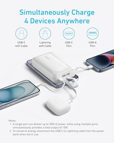 Portable 20k charger with dual cables — photo 5