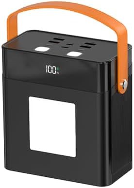 Solar camping power bank with LED light