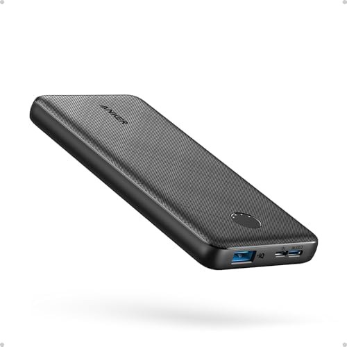Slim 10,000mAh portable charger with PowerIQ