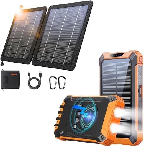Portable solar panel and battery pack