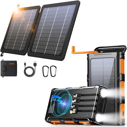 High capacity hand crank solar charger