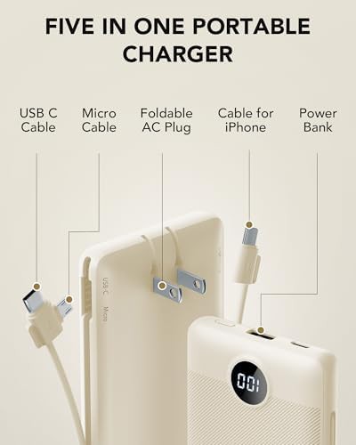 Light coffee compact charger with ac plug — photo 3