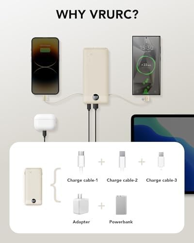 Light coffee compact charger with ac plug — photo 4