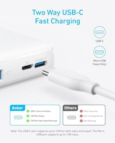 Compact black 10,000mAh battery pack — photo 3