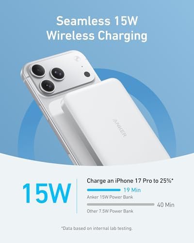 MagGo 10,000 mAh Qi2 certified white charger — photo 3