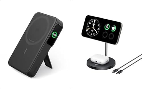 Magnetic charger stand with 10K battery