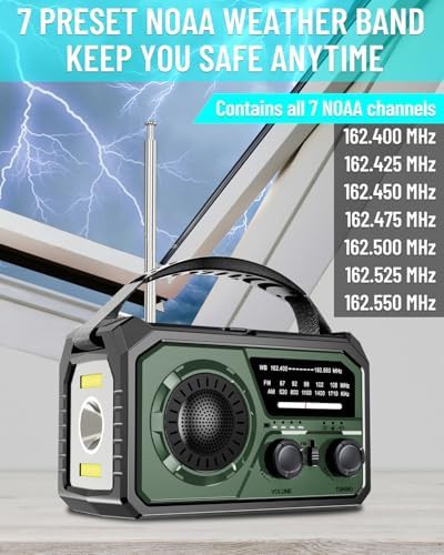 Emergency weather radio with solar hand crank — photo 3