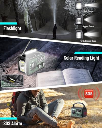 Emergency weather radio with solar hand crank — photo 5
