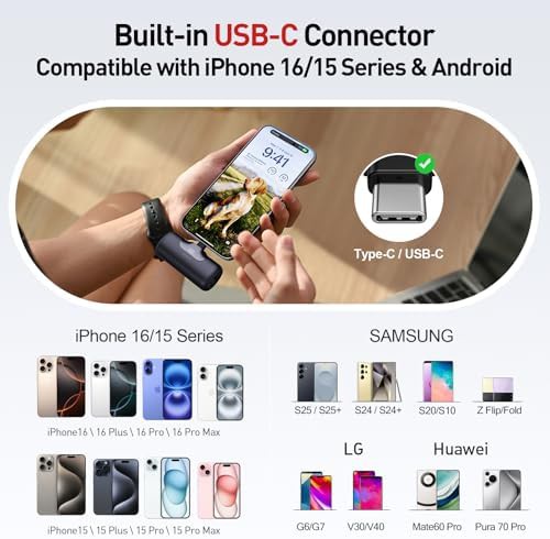 Black mini USB-C fast charging pack — photo 3