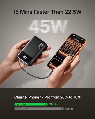 High capacity 45W fast charging black charger — photo 3