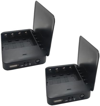 Black AA battery charger with LED light