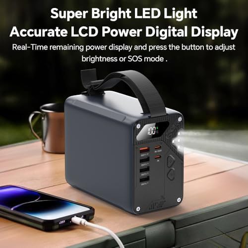Grey 80000mAh power bank with LCD display — photo 3