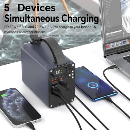 Grey 80000mAh power bank with LCD display — photo 4